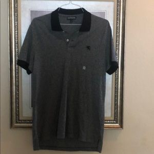 Express Medium Black & Grey Polo.